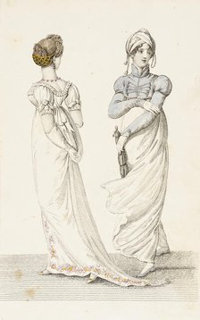 Fashion Plate (Cossack Spencer Parisian Full Dress), 1807. Creator: John Bell.