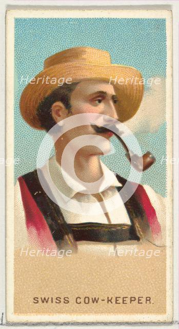 Swiss Cow-Keeper, from World's Smokers series (N33) for Allen & Ginter Cigarettes, 1888. Creator: Allen & Ginter.