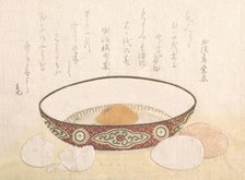 Flat Bowl with Eggs, probably 1813. Creator: Unknown.