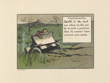 Motoritis, or other interpretations of the Motor Act. Control Over Car  Article IV (2), 1906. Artist: Unknown