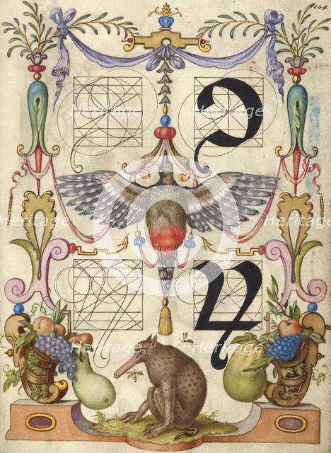 Guide for Constructing the Tironian con and orum; Mira calligraphiae monumenta, about 1591-1596. Creator: Joris Hoefnagel.