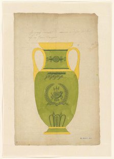Design for a vase of Sèvres porcelain, c.1805-c.1815. Creator: Unknown.
