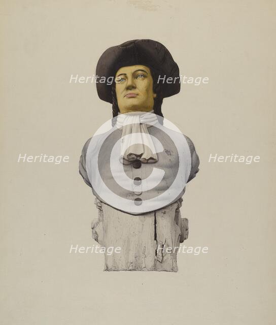 Figurehead: "Quaker", c. 1939. Creator: Elizabeth Moutal.