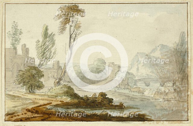 Idyllic Landscape, n.d. Creator: Jean Baptiste Claude Chatelain.