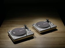 Turntable used by Grand Wizzard Theodore, 2000s. Creator: Vestax.