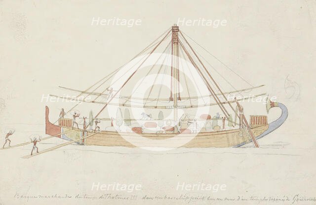 Merchant ship from the time of Thotmes III, 1858-1860. Creator: Willem de Famars Testas.