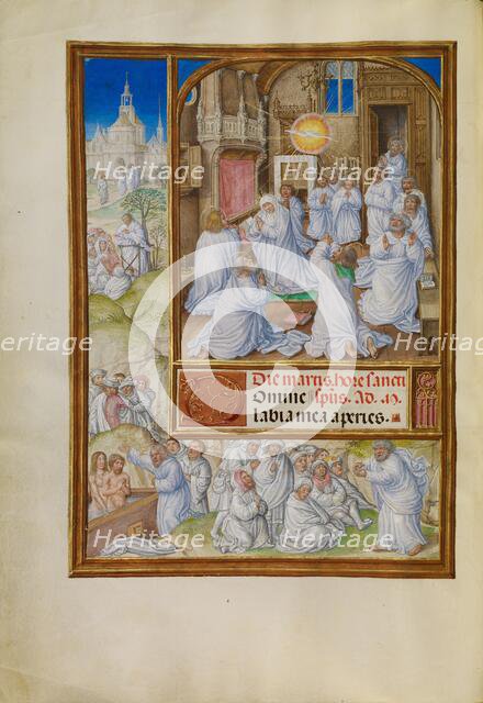 Pentecost; Spinola Hours, about 1510-1520. Creator: Master of James IV of Scotland.
