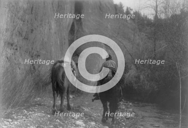 Moving-Apsaroke, c1908. Creator: Edward Sheriff Curtis.