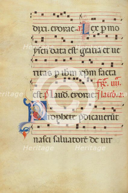 Initial P: Isaiah; Antiphonal, late 13th century. Creator: Unknown.