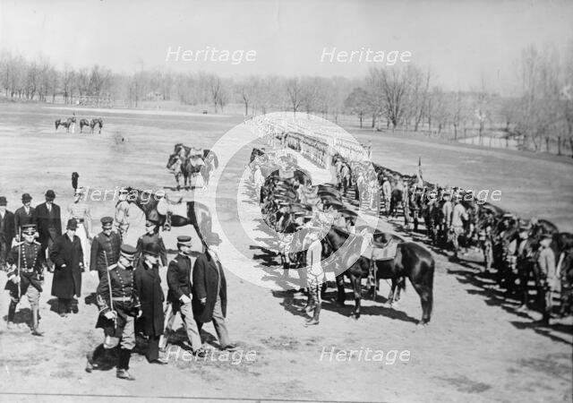 Culver Military Academy - Black Horse Troop, Personal Escort To Vice President Marshall at..., 1913. Creator: Harris & Ewing.