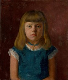 Portrait of a girl, 1885. Creator: Ferdinand Katona.