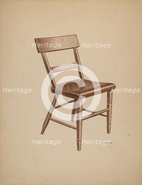 Kitchen Chair, c. 1940. Creator: Edward Bashaw.