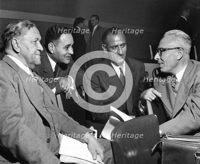 US and Pakistan delegates at the United Nations, Paris, 1950s. Artist: Unknown