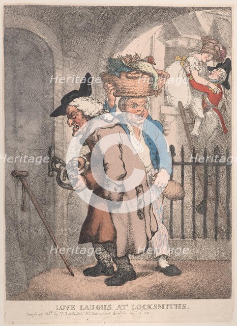 Love Laughs at Locksmiths, August 20, 1811., August 20, 1811. Creator: Thomas Rowlandson.
