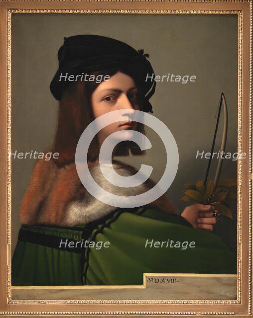 Violin player, 1821. Creator: Christian Albrecht Jensen.