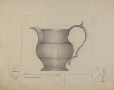 Pewter Pitcher, c. 1936. Creator: Henry Meyers.