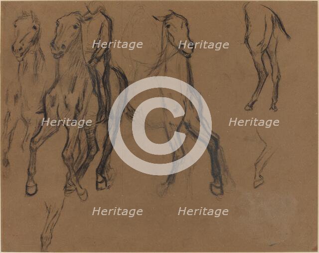 Study of Horses, c. 1886. Creator: Edgar Degas.