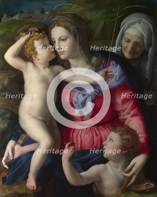 The Madonna and Child with Saint John the Baptist and Saint Elizabeth, c.1540. Artist: Bronzino, Agnolo (1503-1572)