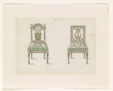 Two chairs, c.1780-c.1785. Creator: Anon.