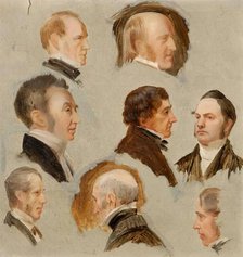 Heads of Aberdeen Personalities, 1850-1870. Creator: James William Giles.