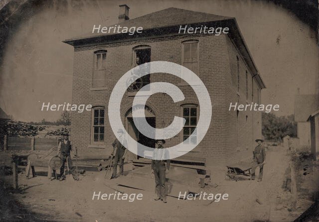 A.S. Howard Building Under Construction, 1885. Creator: Unknown.