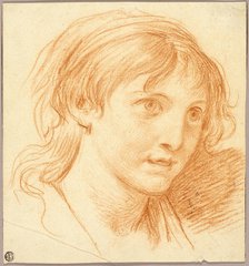 Head of a Girl with Fixed Eyes, n.d. Creator: Jean-Baptiste Greuze.