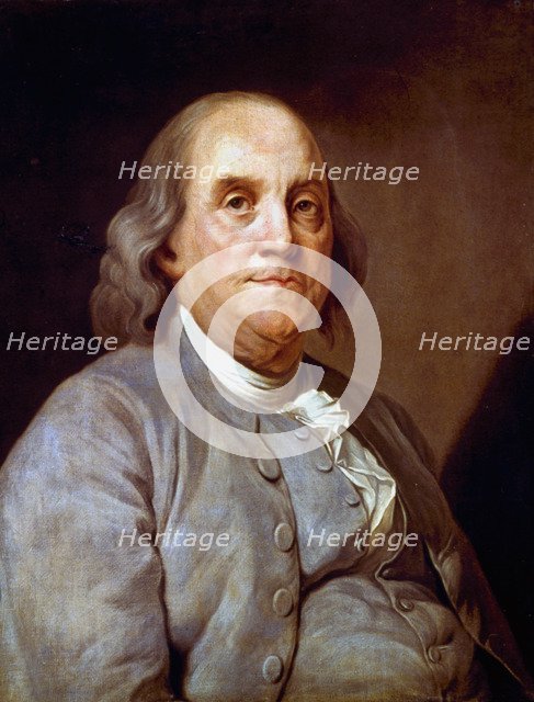 Benjamin Franklin, American statesman, printer and scientist, 1778. Artist: Unknown