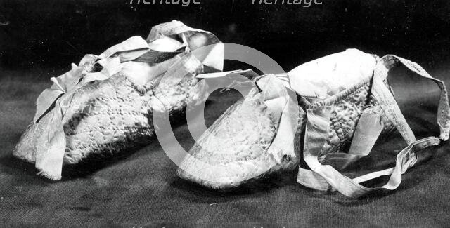 Baby Shoes, England, c.1842. Creator: Unknown.