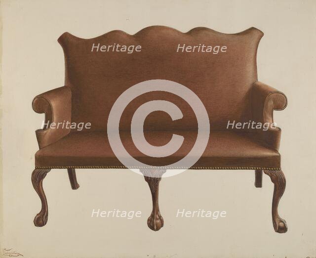 Settee, 1941. Creator: Rolland Livingstone.
