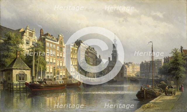 The Singel, Amsterdam, looking towards the Mint., 1884-1886. Creator: Eduard Alexander Hilverdink.