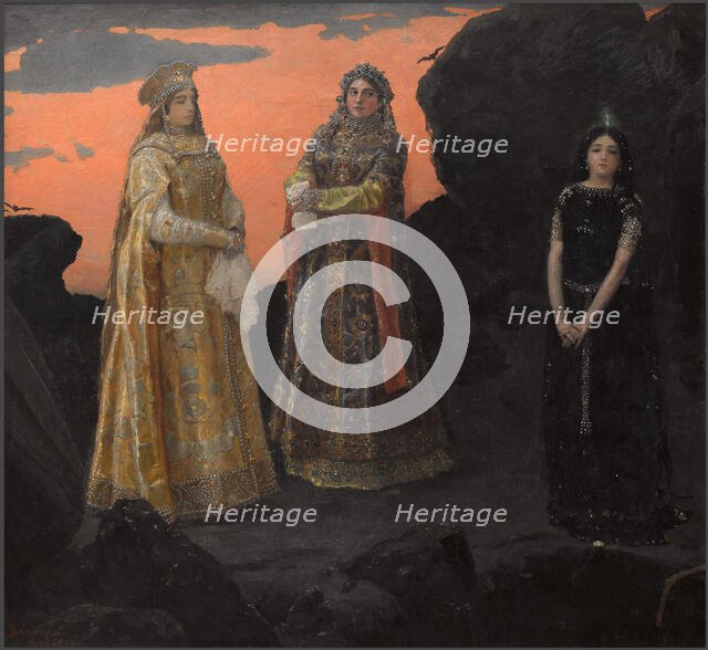 Three queens of the underground kingdom, 1879. Creator: Vasnetsov, Viktor Mikhaylovich (1848-1926).