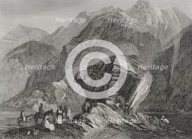 Sinai Desert, Egypt, 1840. Creator: Émile Rouargue.