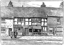Shakespeare's birthplace before restoration, Stratford-upon-Avon, Warwickshire, 1885.Artist: Edward Hull