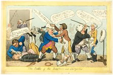 Battle of Barbers and Surgeons, published August 14, 1797. Creator: Isaac Cruikshank.