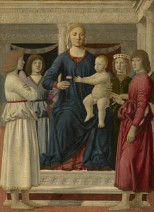 Virgin And Child Enthroned With Four Angels, c1460-70. Creator: Piero della Francesca.