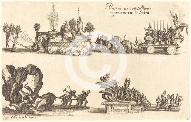 Entry of His Highness, Representing the Sun, 1627. Creator: Jacques Callot.