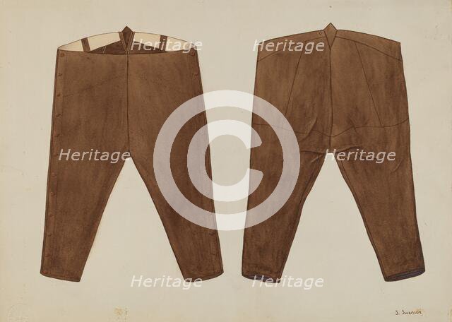 Trousers, c. 1936. Creator: Syrena Swanson.