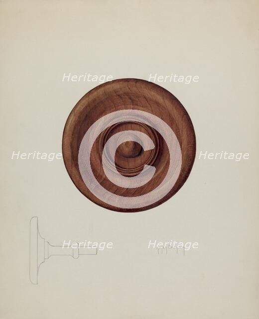 Tie-back, c. 1938. Creator: Helen Bronson.