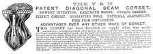 The Y & N Patent Diagonal Seam Corset, 1883.  Creator: Unknown.