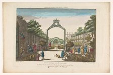 View of the Jardin des Marchands in Paris, 1735-1805. Creator: Unknown.