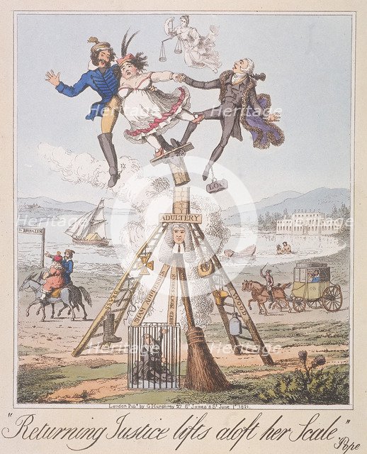 'Returning Justice lifts aloft her Scale', 1821. Creator: Anon.