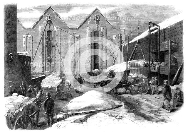 'Carting the Ice', 1861. Artist: Unknown