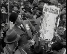 Crowds at the Epsom Derby, 1936. Creator: British Pathe Ltd.