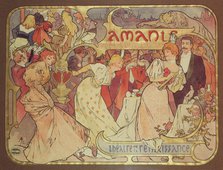 Les Amants, 1895. Creator: Mucha, Alfons Marie (1860-1939).