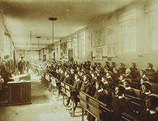 Boys sitting at their desks, Ashford Residential School, Middlesex, 1900. Artist: Unknown.