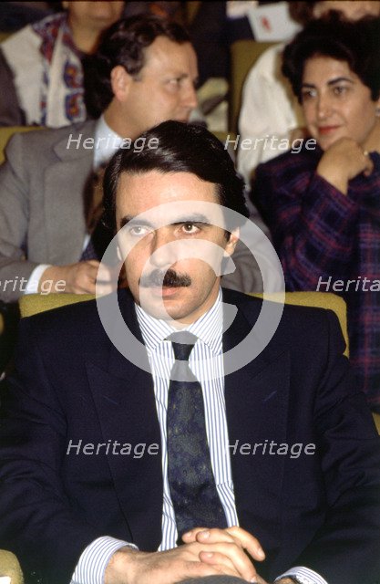 José María Aznar (1953 -) President of the government of Spain and Partido Popular politician, ph…