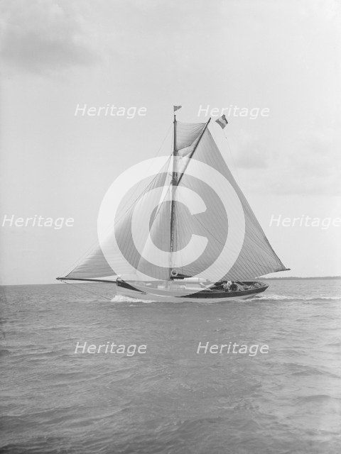 The cutter 'Nereid' under sail, 1912. Creator: Kirk & Sons of Cowes.