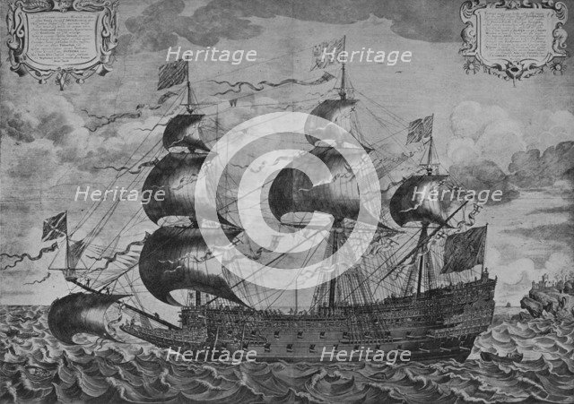 'The Sovereign of the Seas', c1637. Artist: J Payne.