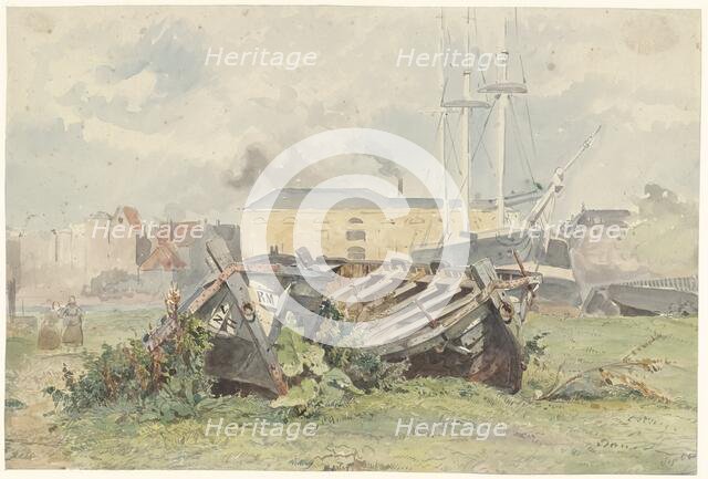 Shipyard, 1850. Creator: Willem Antonie van Deventer.