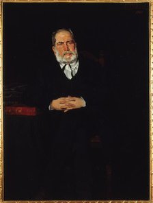 Portrait of Auguste Rogeard (1820-1896), publicist, 1881. Creator: Louis Tinayre.